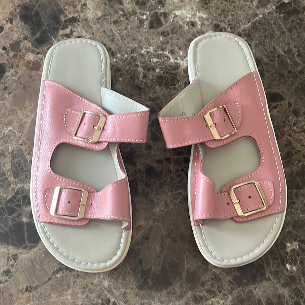 Pink comfortable slides